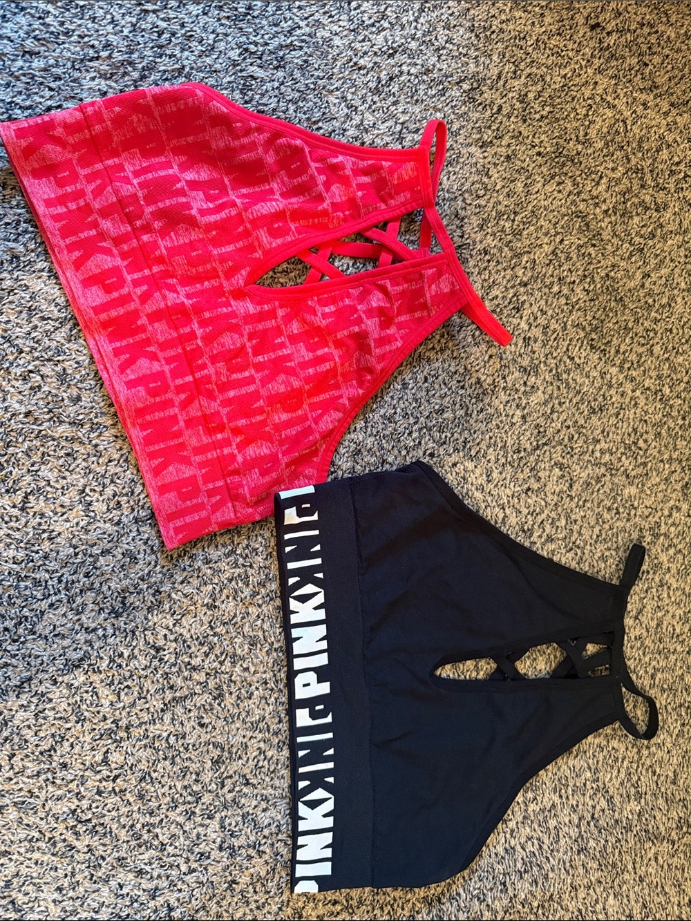 PINK sports bralettes